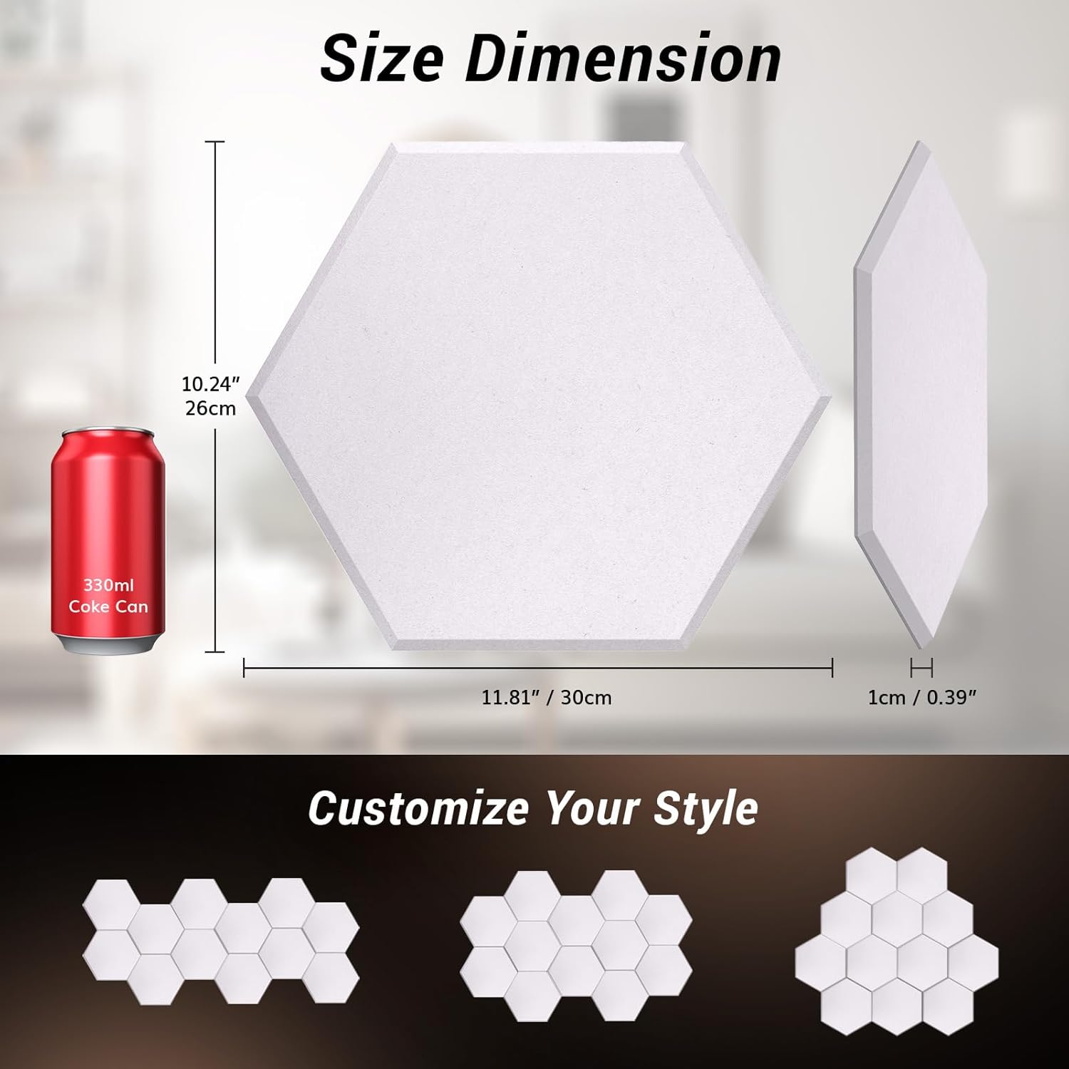TONOR Hexagon Panels — Room Setup